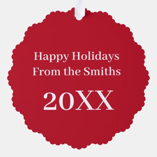 ジンガーブレッドハウスキャンディ醜いクリスマスセーター オーナメントカード (裏面)