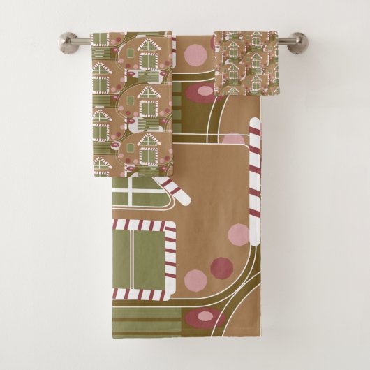 ジンガーブレッドハウスキャンパーピンク バスタオルセット (インサイチュ)