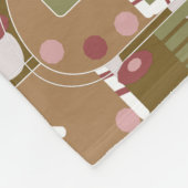 ジンガーブレッドハウスキャンパーピンク フリースブランケット (角)