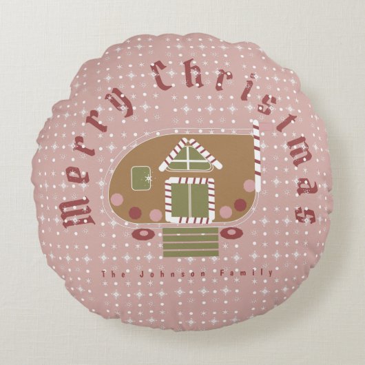 ジンガーブレッドハウスキャンパーファミリー名 ラウンドクッション (正面)