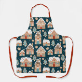 ジンガーブレッドハウスクッキークリスマスホリデーズウィンター エプロン (正面)