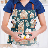 ジンガーブレッドハウスクッキークリスマスホリデーズウィンター エプロン