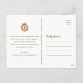 ジンガーブレッドハウスクッキースウィートウィズグリーン素朴 シーズンポストカード (裏面)