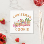 ジンガーブレッドハウスクッキー交換クリスマスパーティー スタンダードカクテルナプキン (インサイチュ)