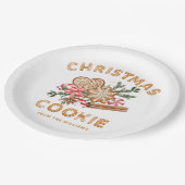 ジンガーブレッドハウスクッキー交換クリスマスパーティー ペーパープレート (アングル)