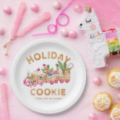 ジンガーブレッドハウスクッキー交換クリスマスパーティー ペーパープレート (パーティー)