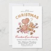 ジンガーブレッドハウスクッキー交換クリスマスパーティー 招待状 (正面)