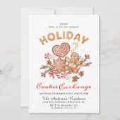 ジンガーブレッドハウスクッキー交換クリスマスパーティー 招待状 (正面)