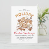 ジンガーブレッドハウスクッキー交換クリスマスパーティー 招待状 (スタンド正面)