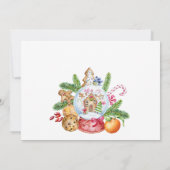 ジンガーブレッドハウスクッキー交換クリスマスパーティー 招待状 (裏面)