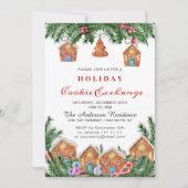 ジンガーブレッドハウスクッキー交換クリスマスパーティー 招待状 (正面)