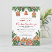 ジンガーブレッドハウスクッキー交換クリスマスパーティー 招待状 (スタンド正面)