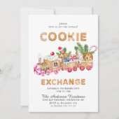 ジンガーブレッドハウスクッキー交換クリスマスパーティー 招待状 (正面)