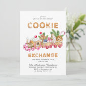 ジンガーブレッドハウスクッキー交換クリスマスパーティー 招待状 (スタンド正面)