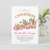 ジンガーブレッドハウスクッキー交換クリスマスパーティー 招待状 (スタンド正面)