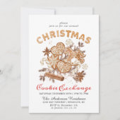 ジンガーブレッドハウスクッキー交換クリスマスパーティー 招待状 (正面)