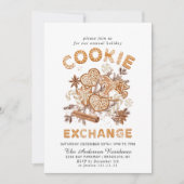 ジンガーブレッドハウスクッキー交換クリスマスパーティー 招待状 (正面)
