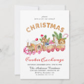 ジンガーブレッドハウスクッキー交換クリスマスパーティー 招待状 (正面)