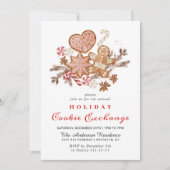 ジンガーブレッドハウスクッキー交換クリスマスパーティー 招待状 (正面)