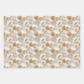 ジンガーブレッドハウスクッキー雪の偽クリスマス ラッピングペーパーシート (正面)