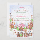 ジンガーブレッドハウスクッキー飾ズパーティー 招待状 (正面)