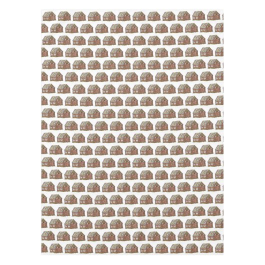 ジンガーブレッドハウスクリスマスキャンディホリデースウィート テーブルクロス (正面)