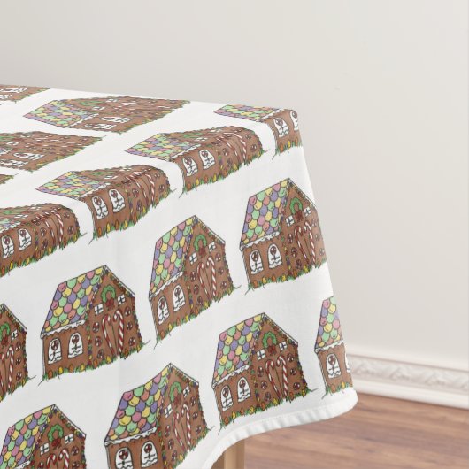 ジンガーブレッドハウスクリスマスキャンディホリデースウィート テーブルクロス (インサイチュ)