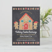 ジンガーブレッドハウスクリスマスクッキー交換パーティー 招待状 (スタンド正面)