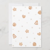 ジンガーブレッドハウスクリスマスパーティの招待状 招待状 (裏面)