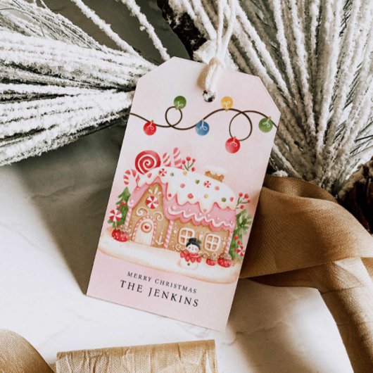 ジンガーブレッドハウスクリスマスパーティー ギフトタグ
