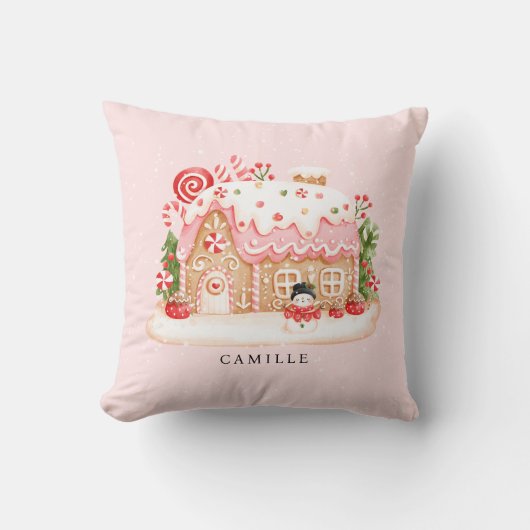 ジンガーブレッドハウスクリスマスパーティー クッション (正面)