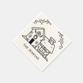 ジンガーブレッドハウスクリスマスパーティー スタンダードカクテルナプキン (角)