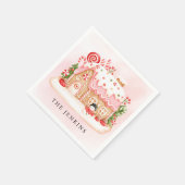 ジンガーブレッドハウスクリスマスパーティー スタンダードカクテルナプキン (角)