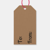 ジンガーブレッドハウスクリスマスホリデーギフトラベル ギフトタグ (裏面)