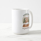 ジンガーブレッドハウスクリスマスホリデースノーグローブ コーヒーマグカップ (正面右)