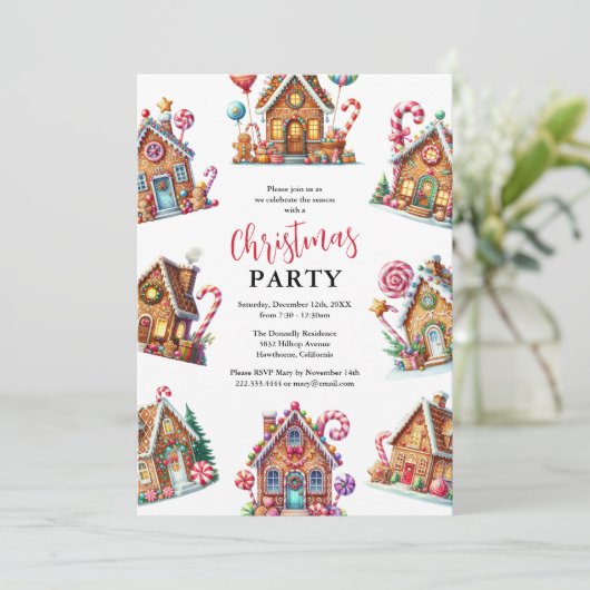 ジンガーブレッドハウスクリスマスホリデーパーティー 招待状 (スタンド正面)