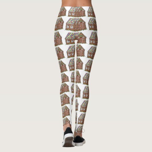 ジンガーブレッドハウスクリスマスホリデーベーキング レギンス (裏面)