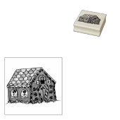 ジンガーブレッドハウスクリスマスホリデー引っ越し祝いパーティー ラバースタンプ (押印)