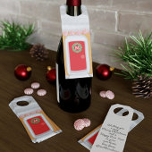 ジンガーブレッドハウスクリスマスボトルハンガーラベル ボトルネックタグ