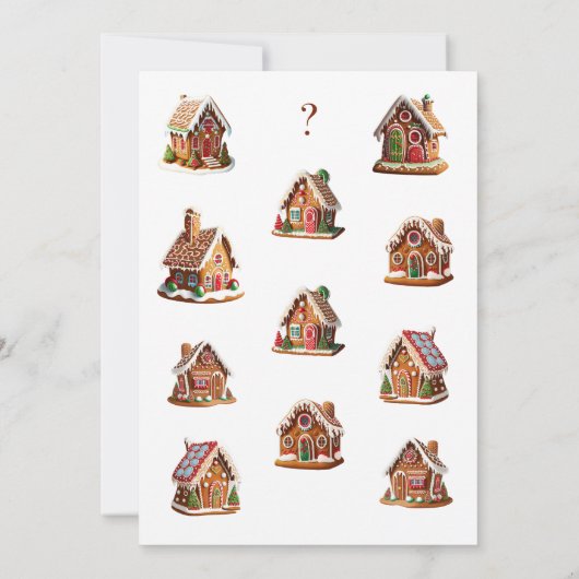 ジンガーブレッドハウスコンテストパーティの招待状 招待状 (裏面)