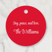 ジンガーブレッドハウスコンテストパーティーホワイト&レッド フェイバータグ (裏面)