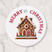 ジンガーブレッドハウスコンテストパーティーホワイト&レッド フェイバータグ (正面)