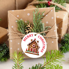 ジンガーブレッドハウスコンテストパーティーホワイト&レッド フェイバータグ