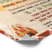 ジンガーブレッドハウスコンテスト学校テンプレート ポスター (角)