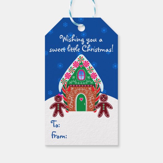 ジンガーブレッドハウススウィートクリスマスベーキング ギフトタグ (裏面)