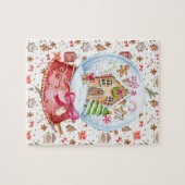 ジンガーブレッドハウススノーグローブパズル ジグソーパズル (横)