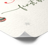 ジンガーブレッドハウスナツクラッカー誕生日ウェルカムサイン ポスター (角)