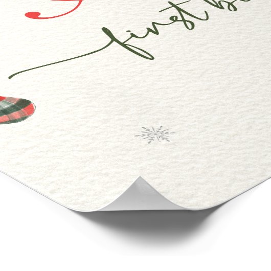 ジンガーブレッドハウスナツクラッカー誕生日ウェルカムサイン ポスター (角)