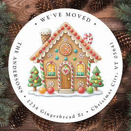 ジンガーブレッドハウスニューアドレスホームホリデームービング ラウンドシール