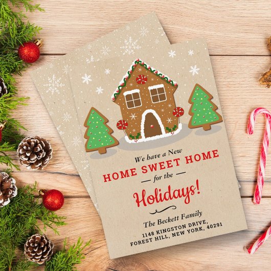 ジンガーブレッドハウスニューホームフォーザホリデー シーズンカード